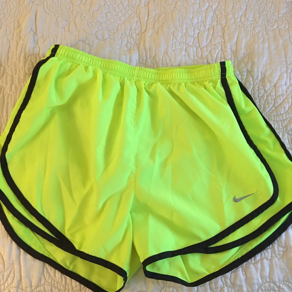 Nike neon green dry fit shorts